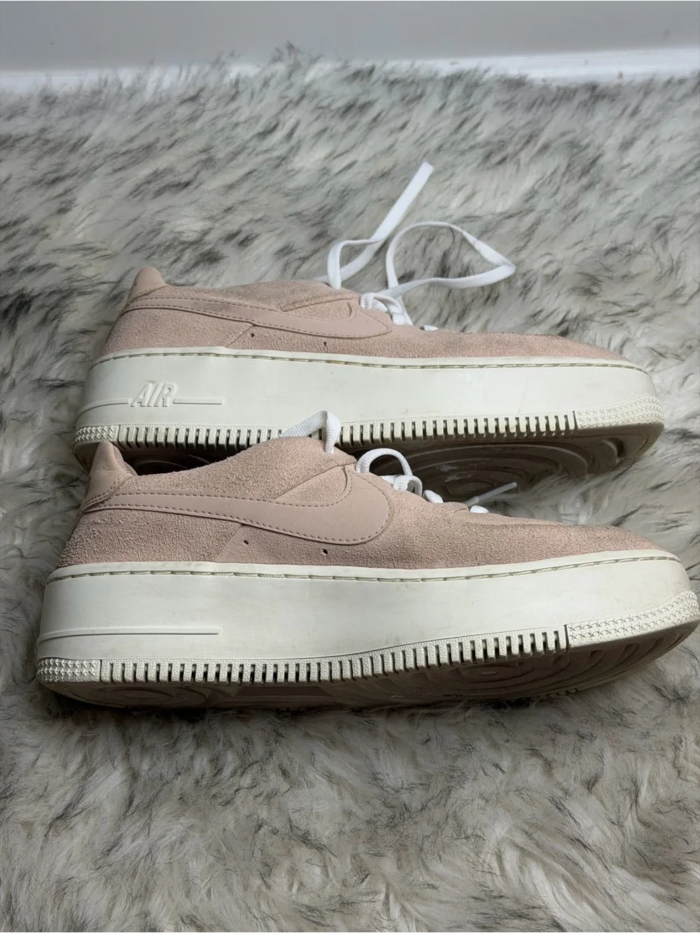 Nike AF1 Sage Low blush pink suede sneakers Size